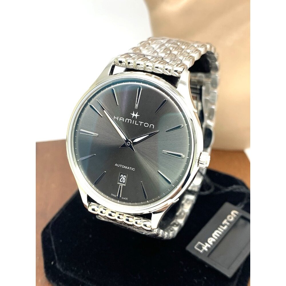 Hamilton Men's Watch H38525181 Jazzmaster Swiss Automatic Gray Dial Steel 40mm
